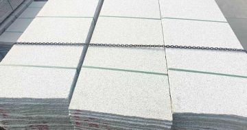 固原芝麻白毛板，石材毛板