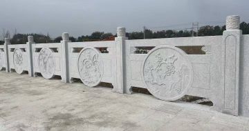 固原芝麻白河道栏杆 石材栏杆