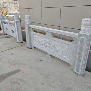 固原芝麻白河道栏杆 石材栏杆