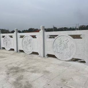 固原芝麻白河道栏杆 石材栏杆