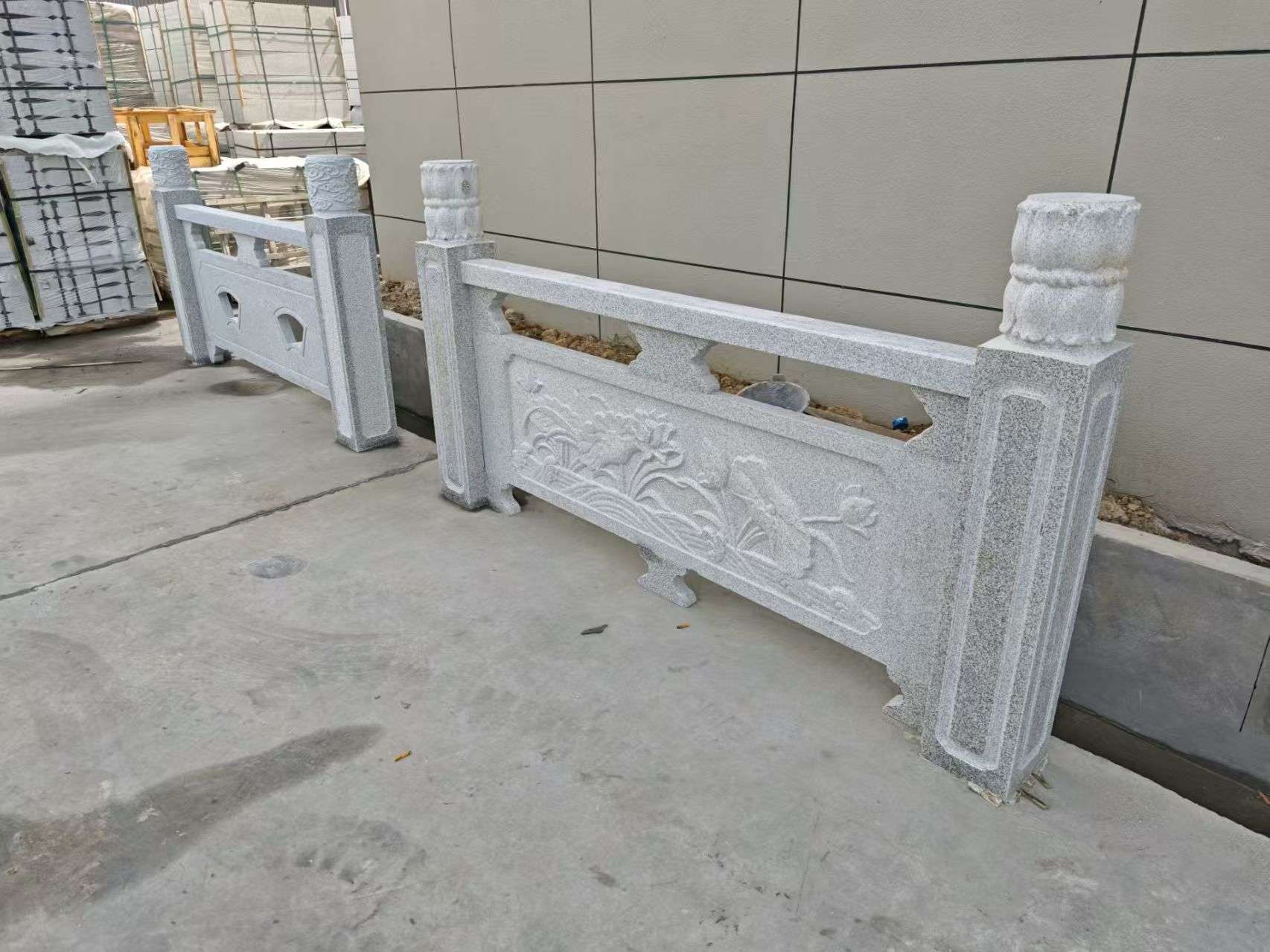 固原芝麻白河道栏杆 石材栏杆